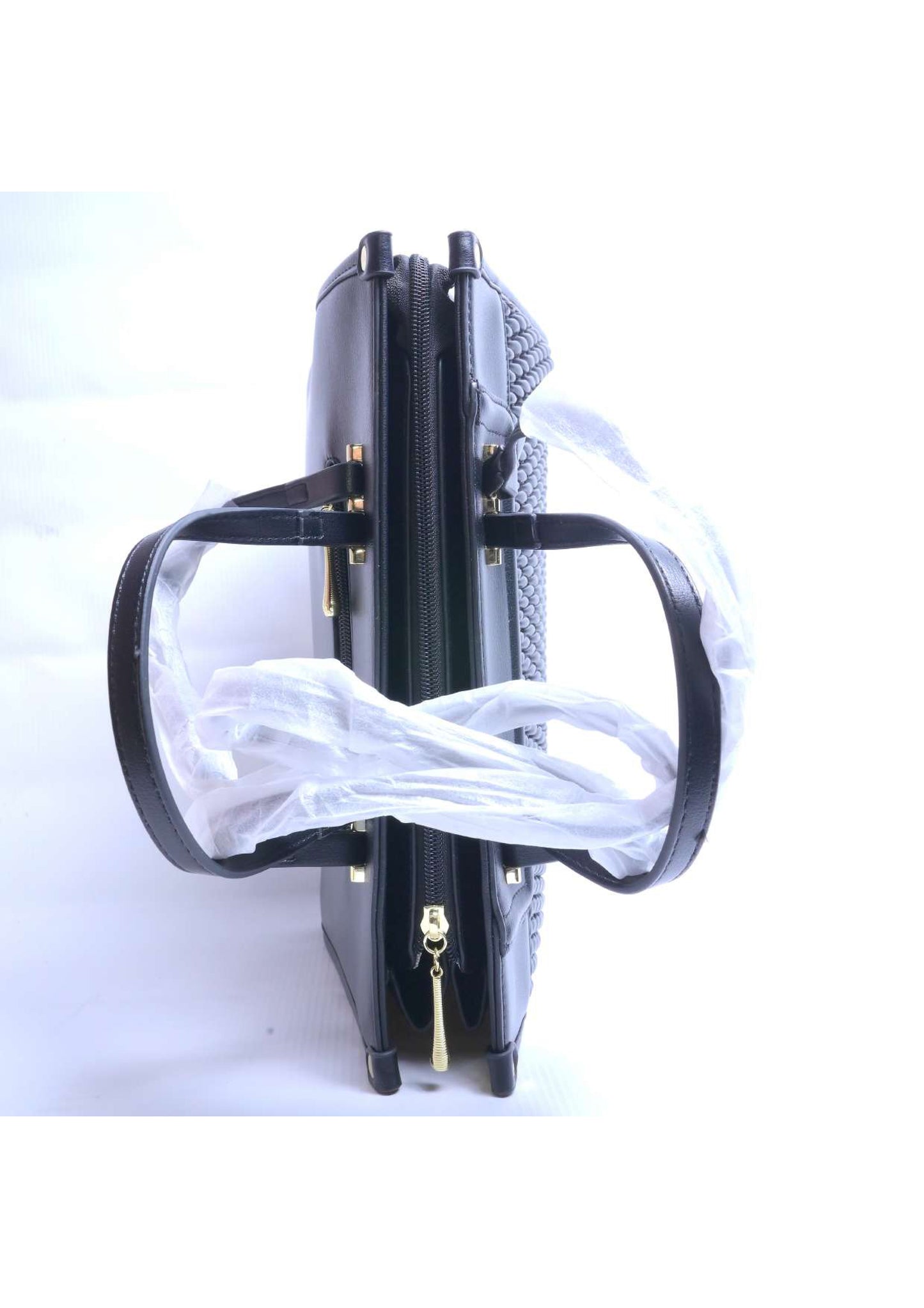 Navy Blue Leather Shoulder Bag with Wide Strap – El Rosey Elegant Collection