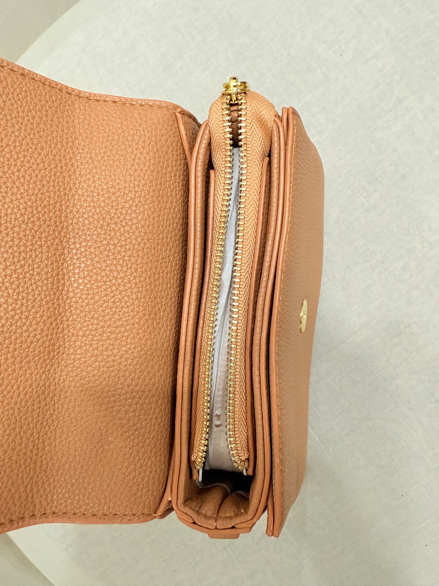 Premium Tan Leather Women's Bag Satchel with Statement Gold Clasp - Designer Bags
