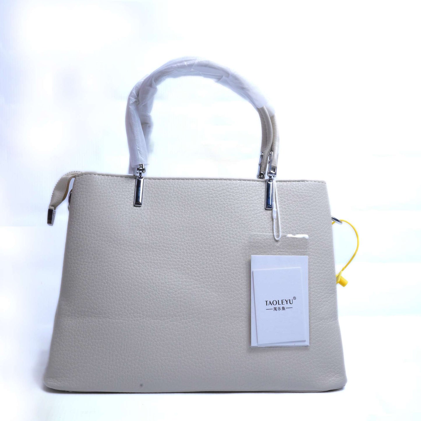 Lightweight Grey Leather Bag with Multiple Compartments – Organized Elegance by El Rosey