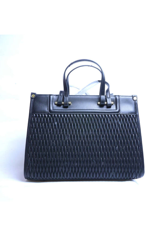 Navy Blue Leather Shoulder Bag with Wide Strap – El Rosey Elegant Collection
